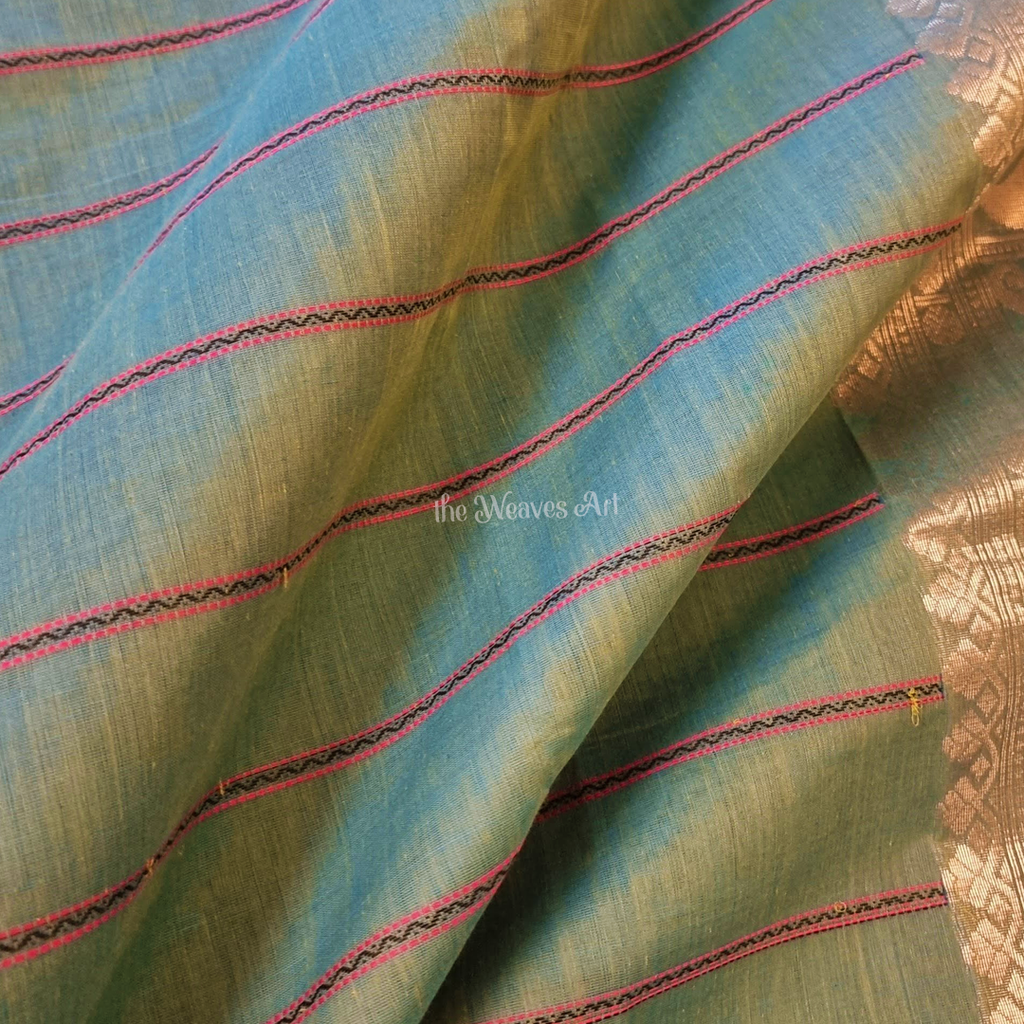 Veldhari Stripes Kanchi Cotton Saree