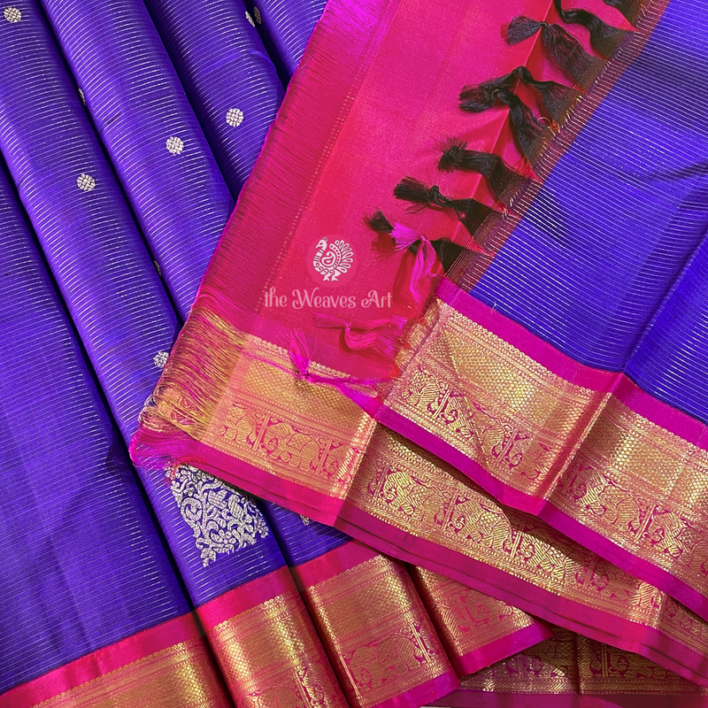 Violet Kanchi Pattu sarees