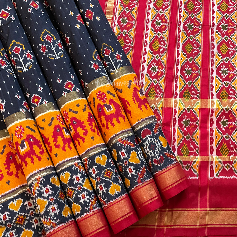 Vohra Gaji Bhat Ikat Silk Saree