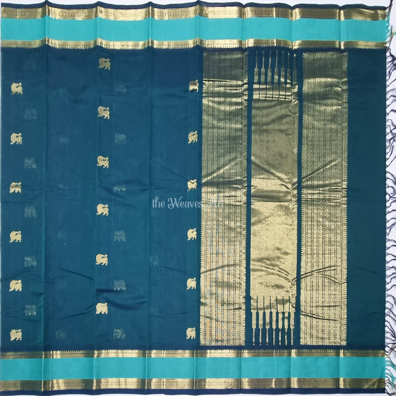 Yazhi Kanchi Cotton Saree