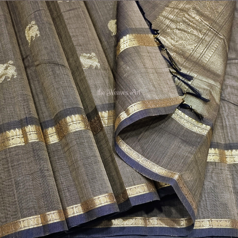 Yazhi Kanchipuram Saree