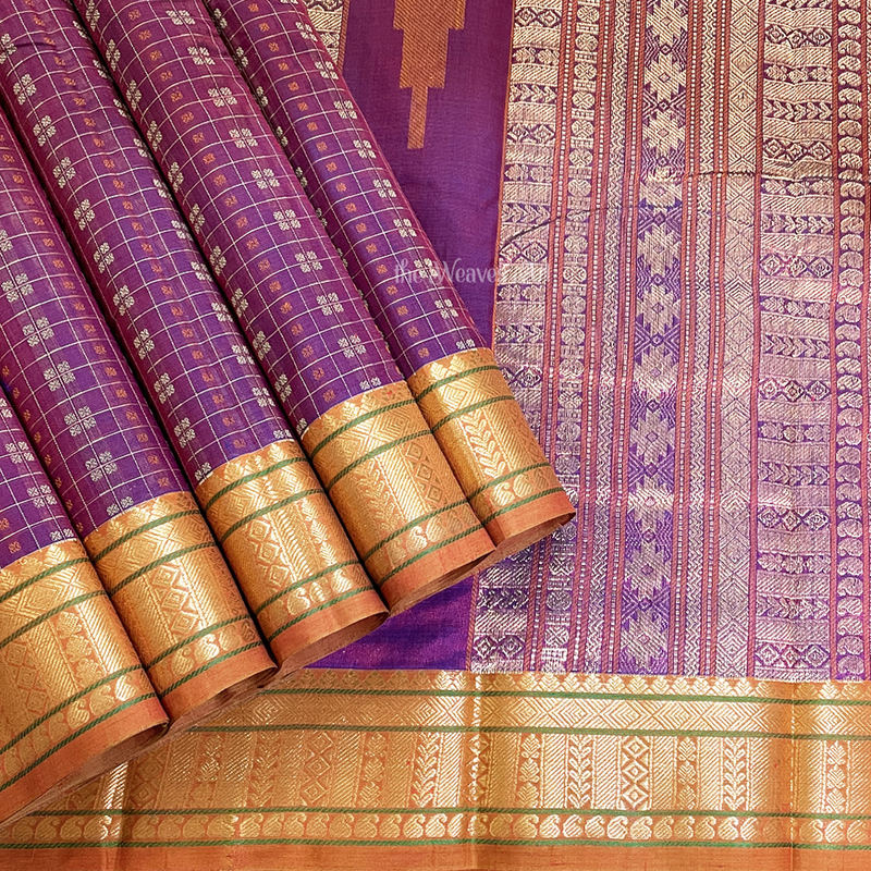 Zari 1000 Butta Kanchi Silk Cotton Saree