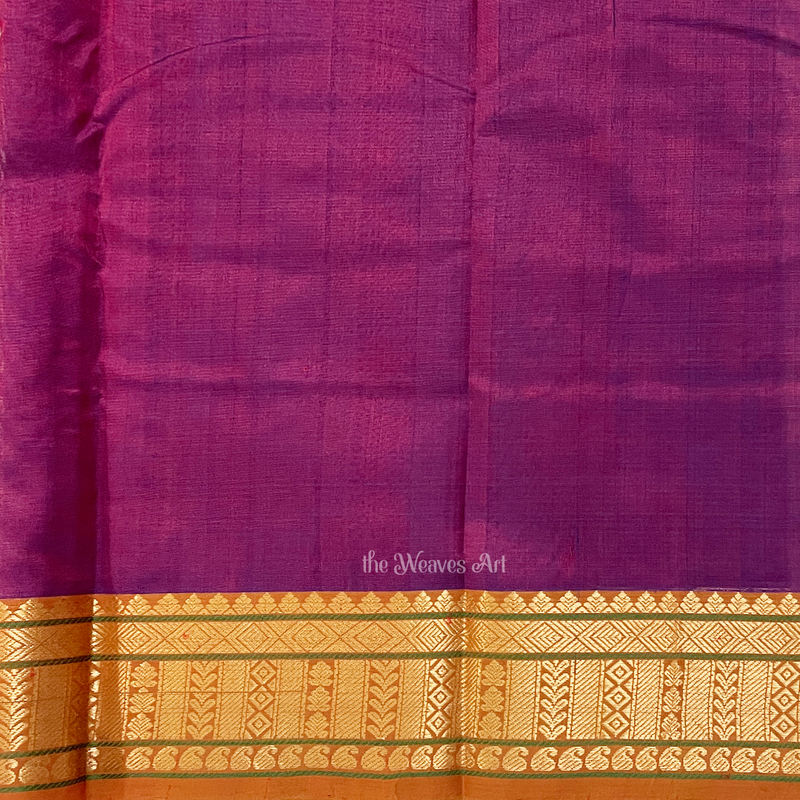 Zari Kanchipuram Silk Cotton Saree with Blouse