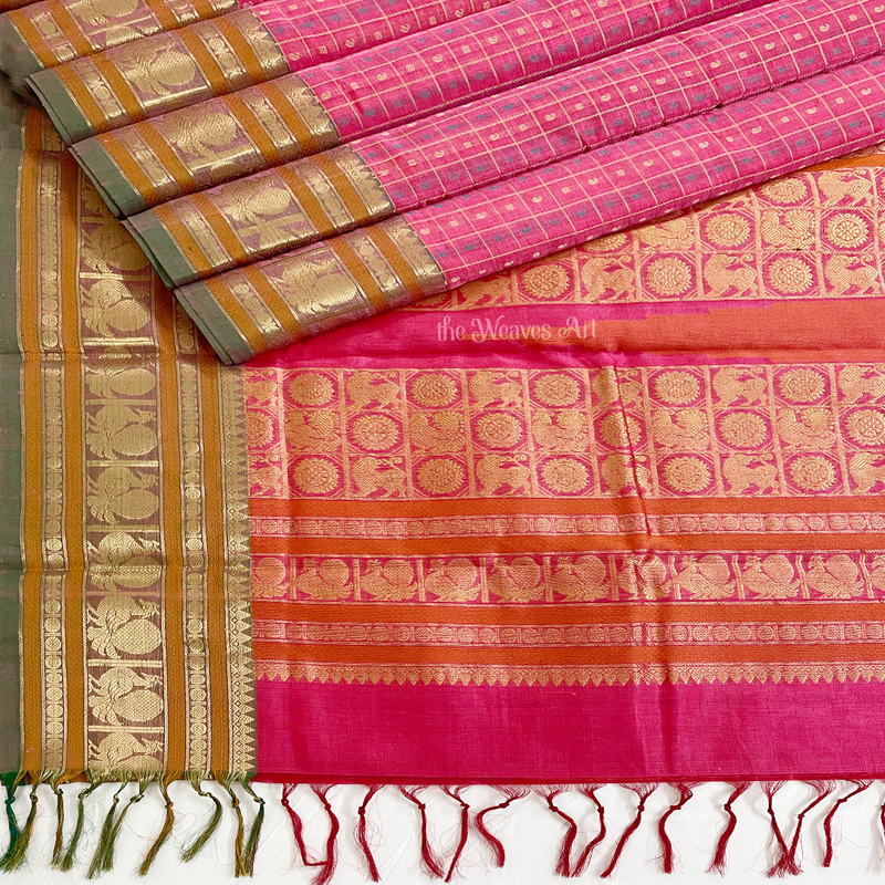 Zari Lakshadeepam Kanchi Silk Cotton Saree