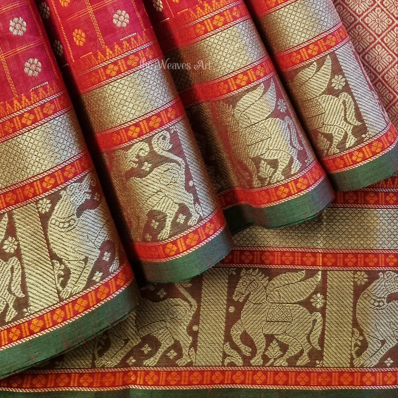 Aayiram Butta Kanchi Cotton Saree