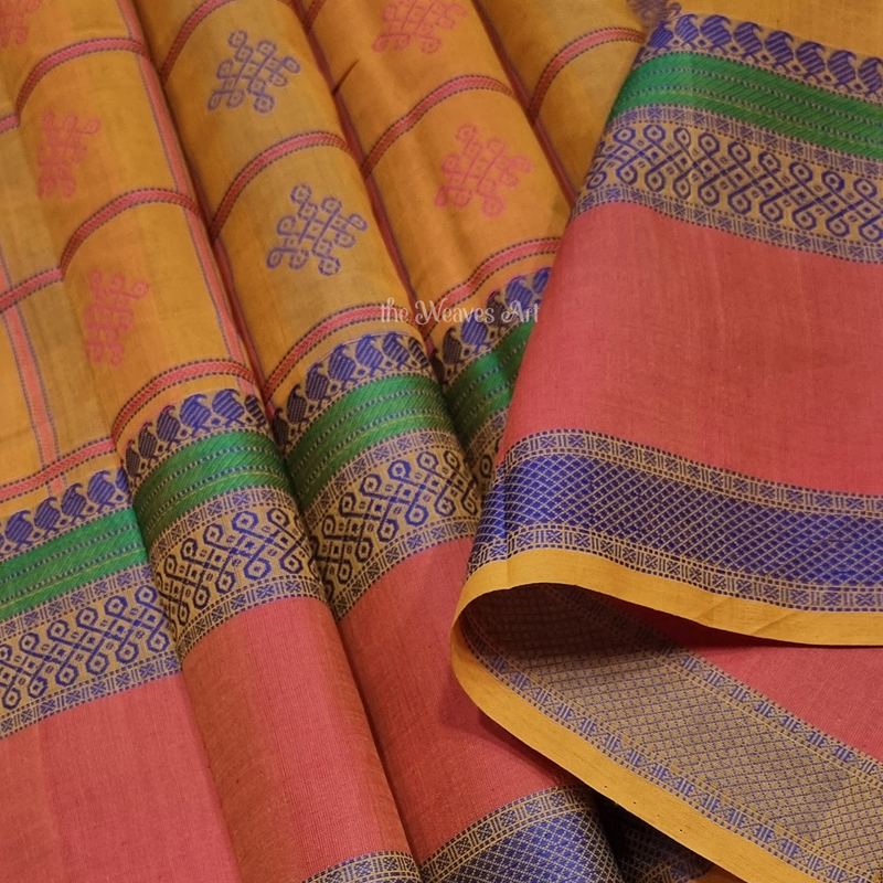 Aayiram Butta Kolam Kanchi Cotton Saree
