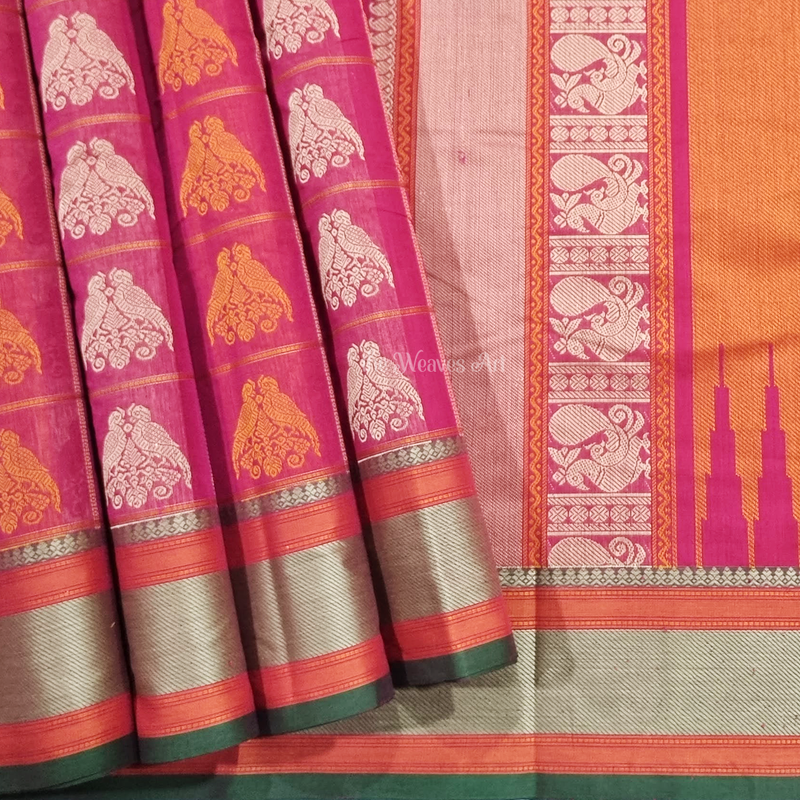 Aayiram Butta Retta Kili Kanchi Cotton Saree