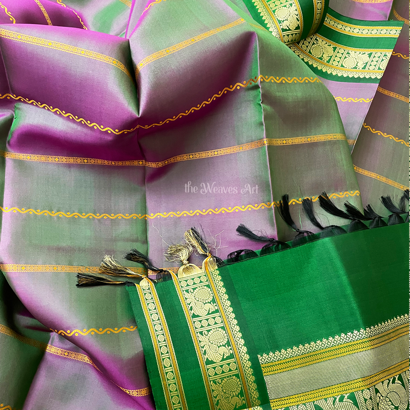 Jewel Tone Kanchipuram Silk Saree