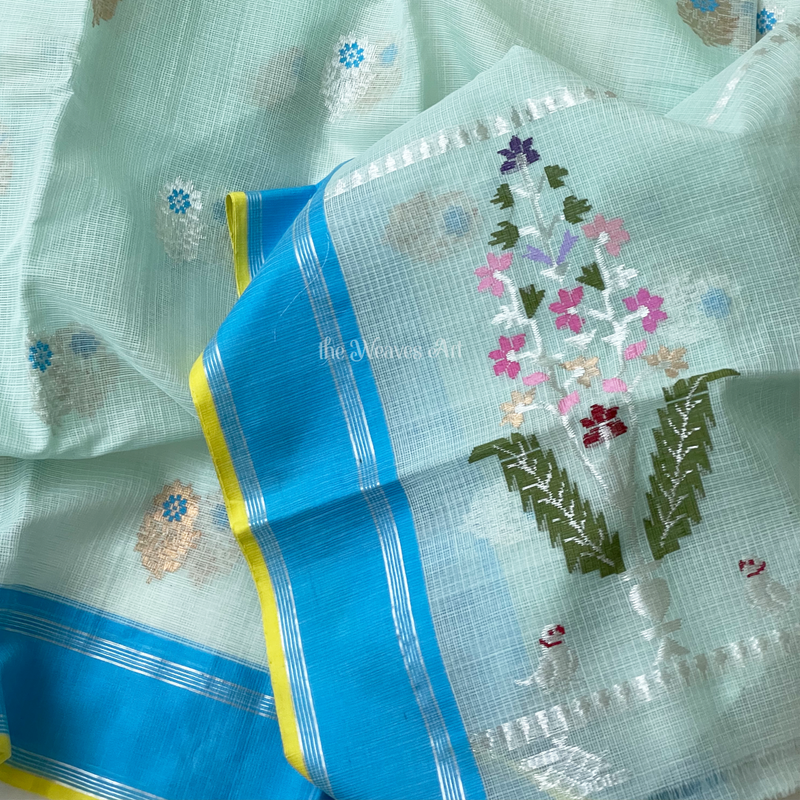 Pure Zari Kota Doria GI Tag Saree