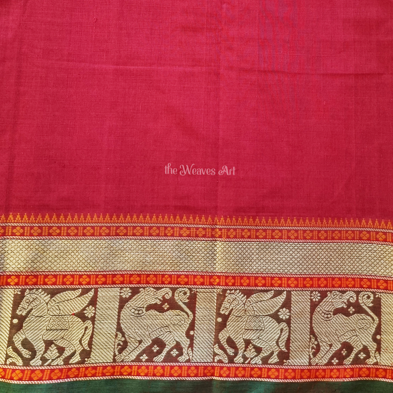 Red Kanchi Cotton Blouse