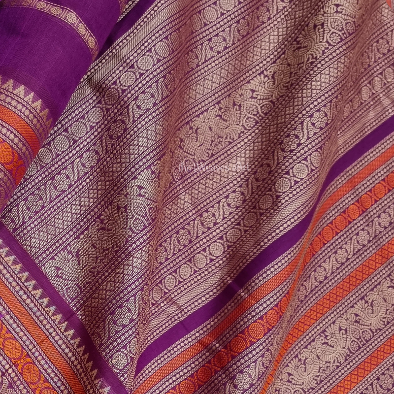 Handloom Kanchi Cotton Saree with Big Border