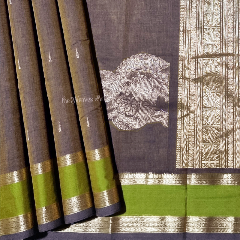 Kanchi Cotton Saree with Zari