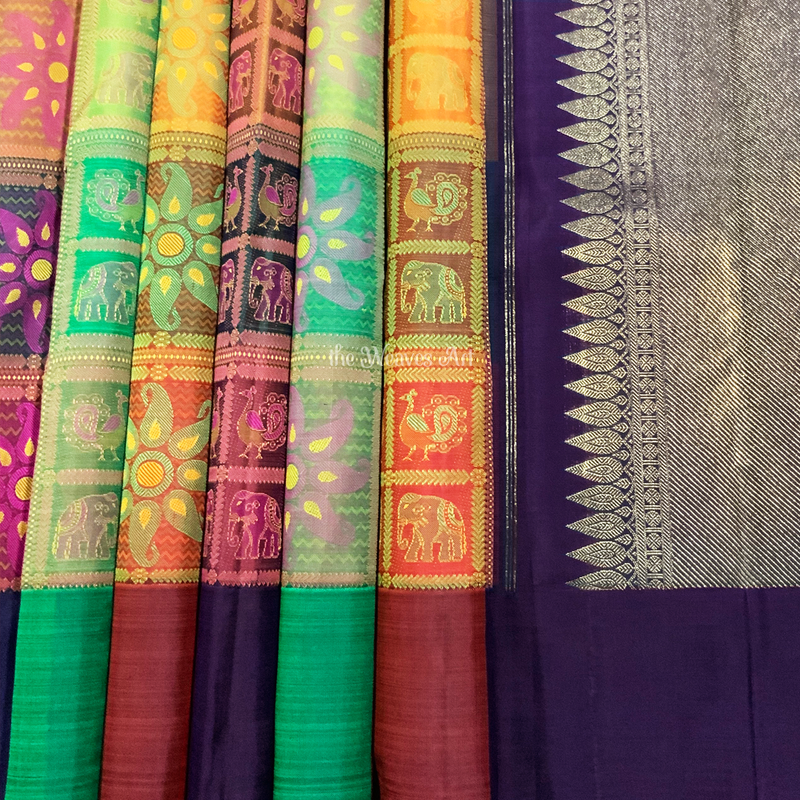 Kanchipuram Silk Saree with ThreadWork