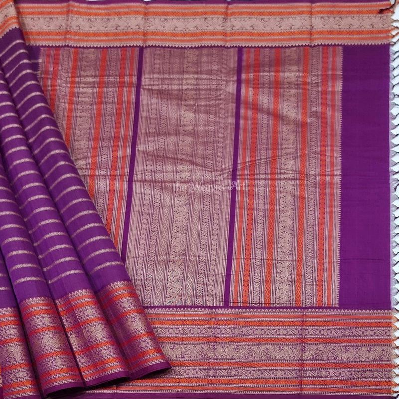 Magenta Color Kanchi Cotton Saree