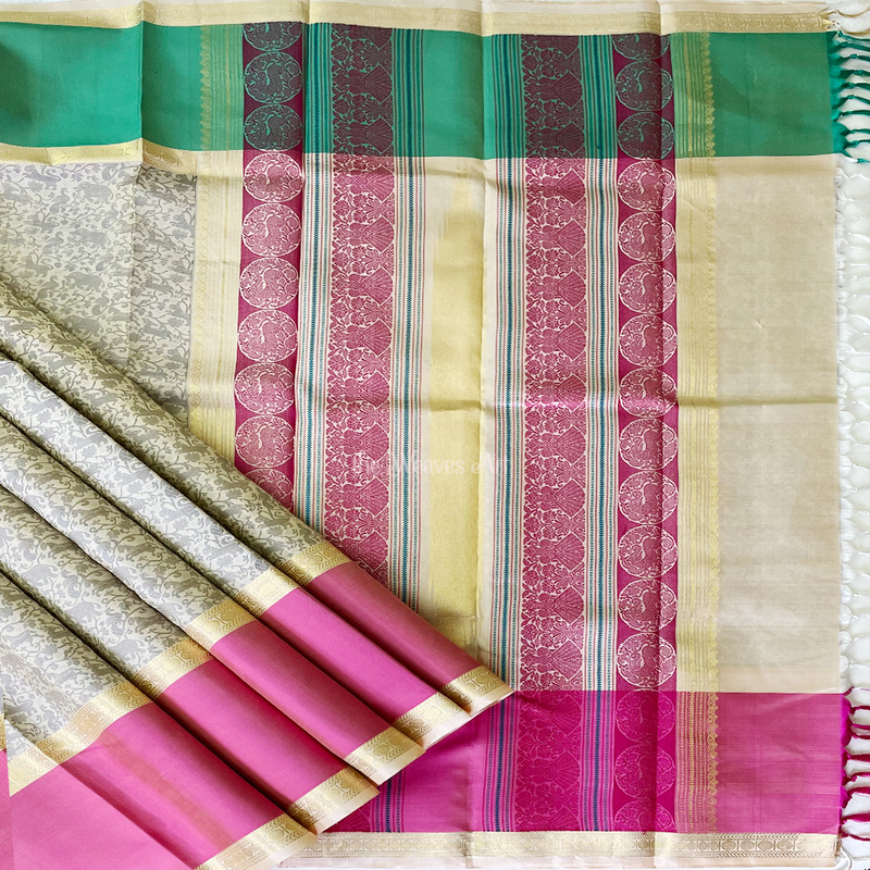 Muppagam Kanchipuram Vanasingaram Silk Saree