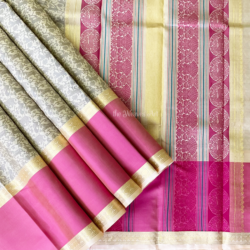 Muppagam Vanasingaram Kanchipuram Silk Saree