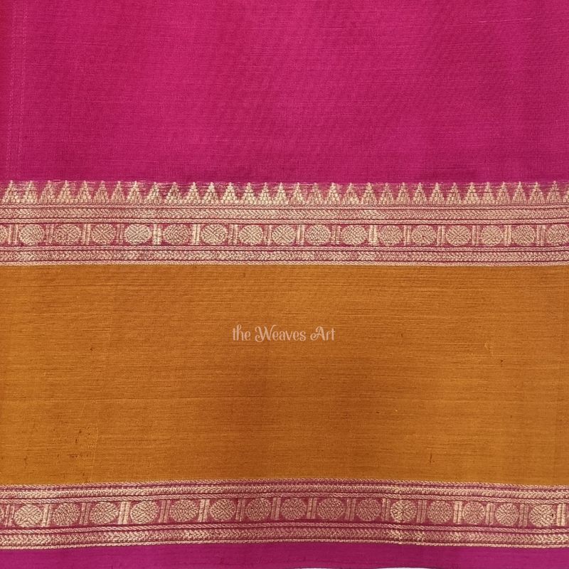 Susama - Handloom 1000 Butta Kanchi Silk Cotton Saree with Zari Border & Pallu