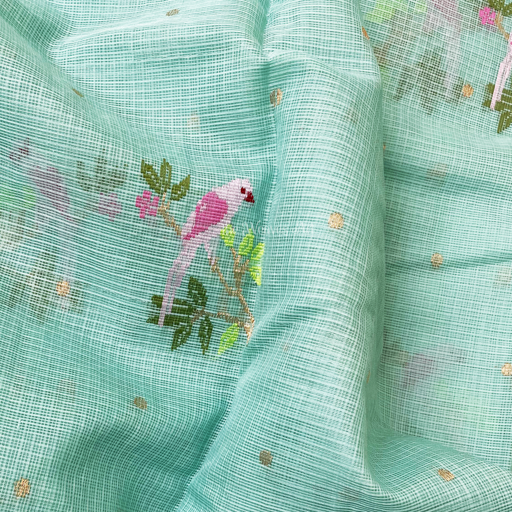 Pure Zari Kota Doria Saree 