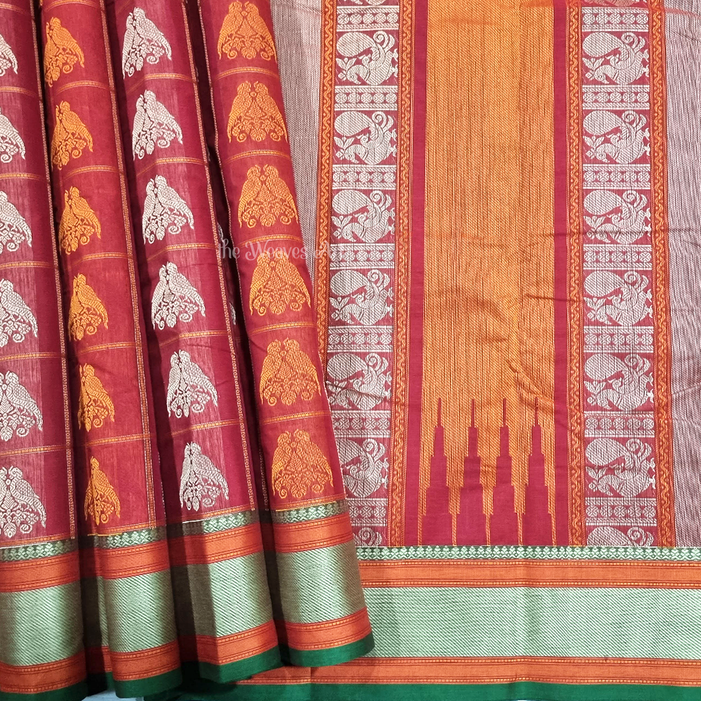 Retta Kili 1000 Butta Kanchi Cotton Saree