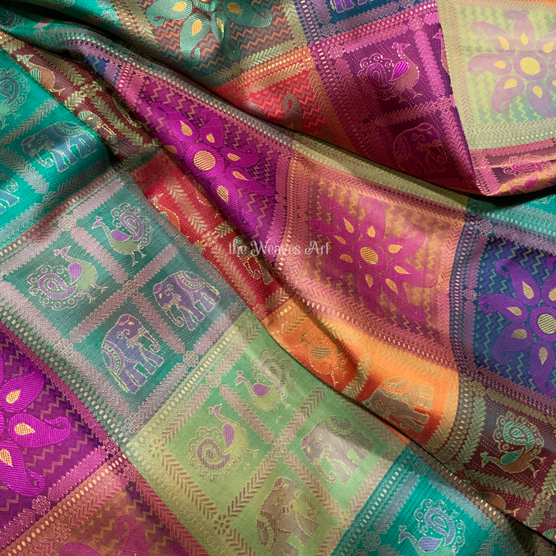 ThreadWork Kanchipuram Saree