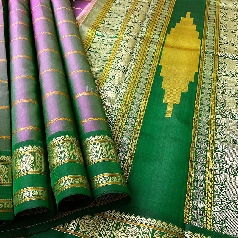 Thread Work Kanjivaram Silk Saree