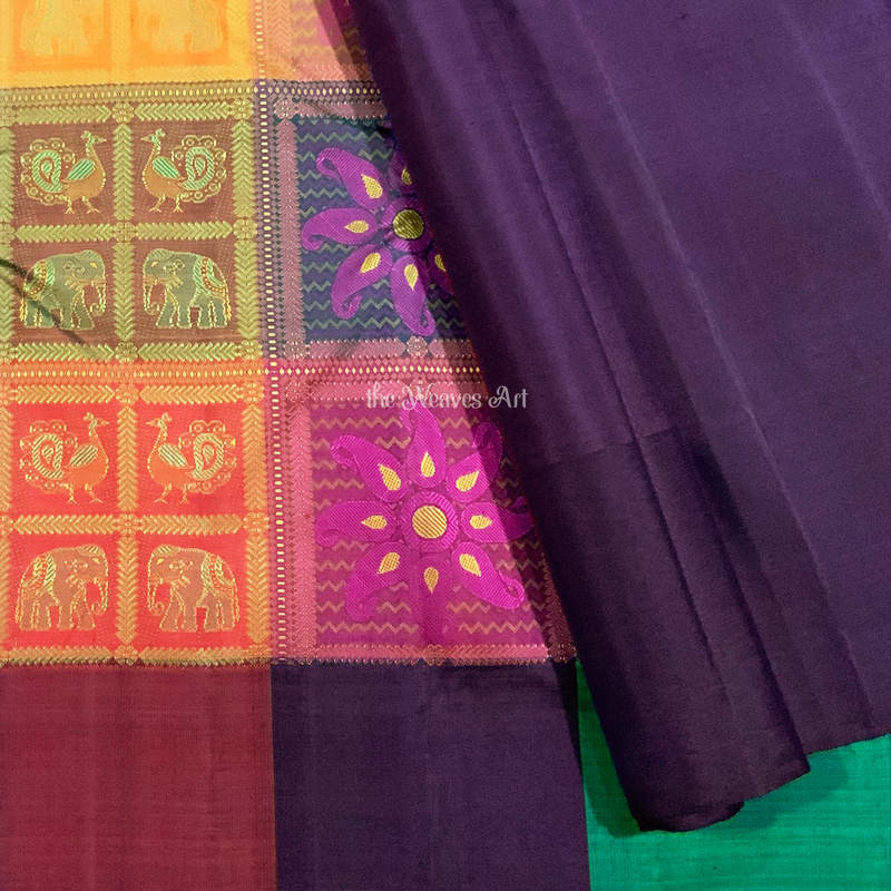 ThreadWork Kanjivaram Silk Saree