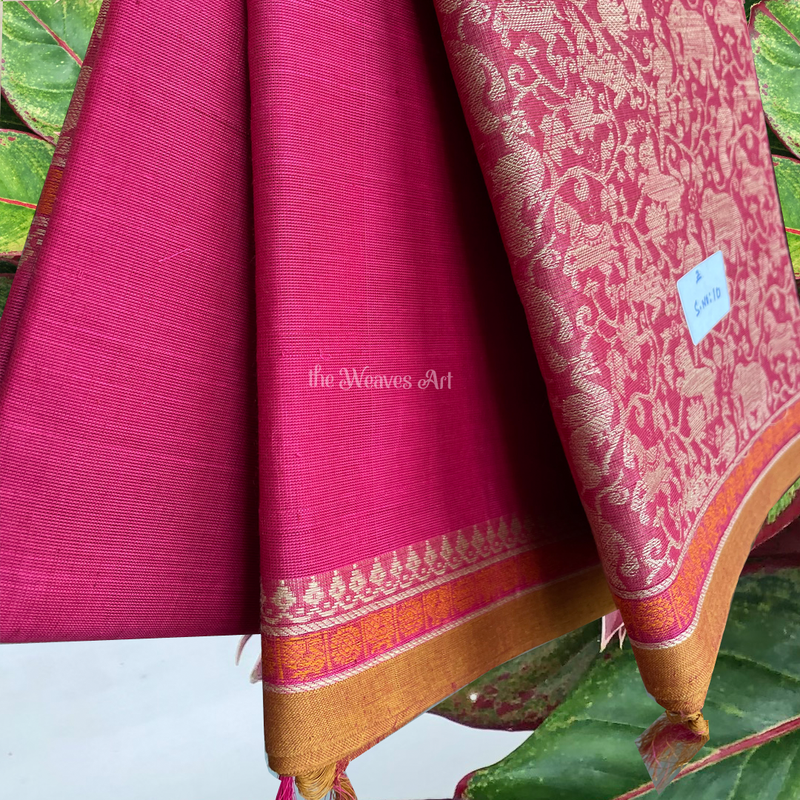 Handloom Half and Half Vanasingaram Kanchi Cotton Saree