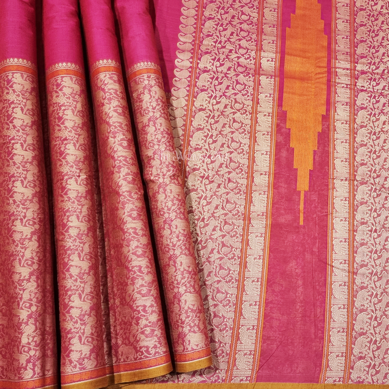 Handloom Half and Half Vanasingaram Kanchi Cotton Saree