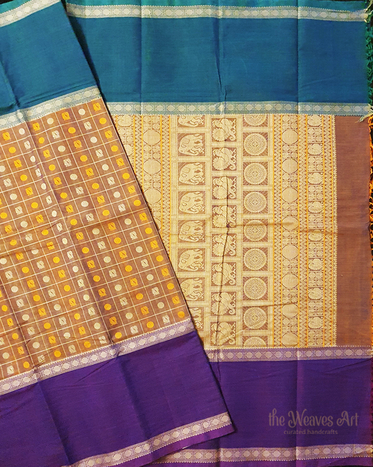 Ganga Jamuna Border 1000 Butta Kanchi Cotton Saree