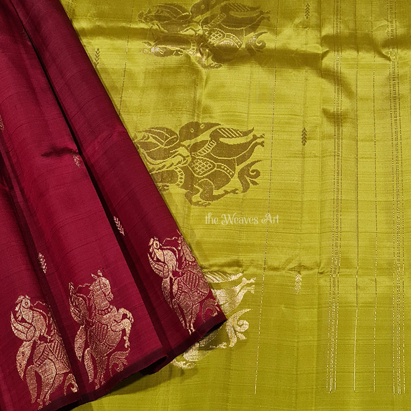 Asvarohini - Lightweight Kanchipuram Pure Silk Saree (with Silk Mark)