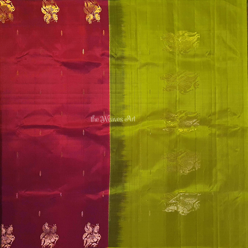 Asvarohini - Lightweight Kanchipuram Pure Silk Saree (with Silk Mark)