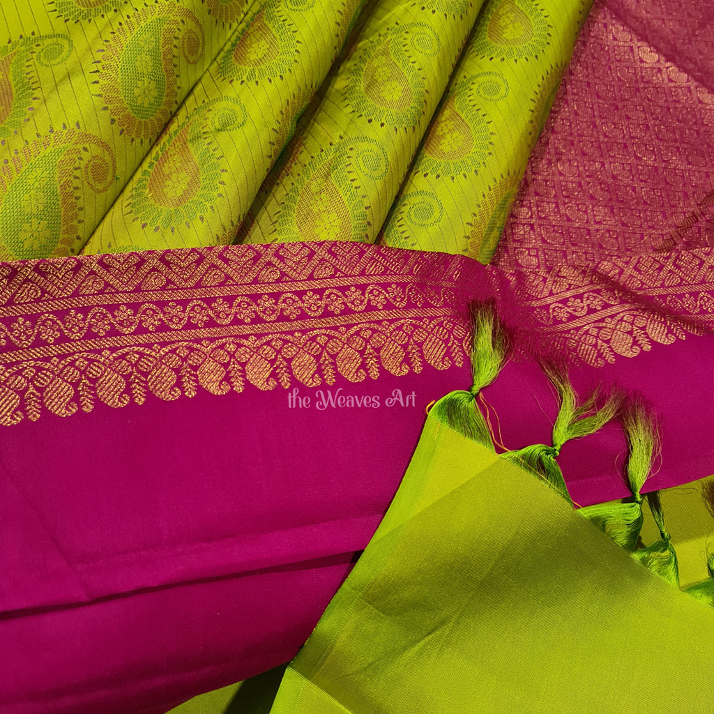 Thread Work Kanchipuram Silk Saree