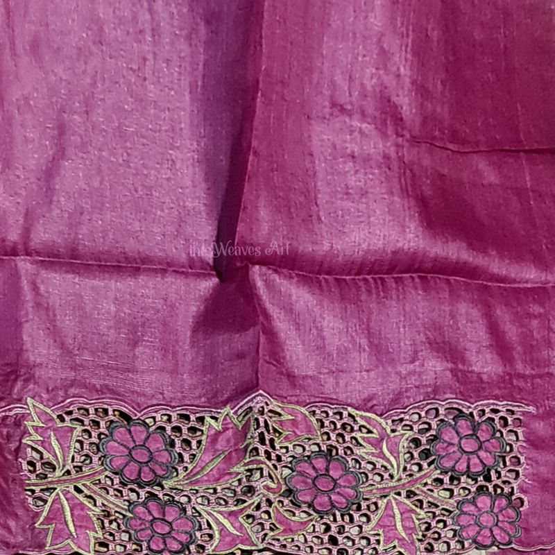 Pink Cutwork And Gotapatti Work Pure Organza Silk Saree – Organza Mall