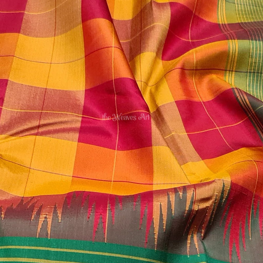 Handwoven Korvai Kanchipuram Paalum Pazhamum Silk Saree