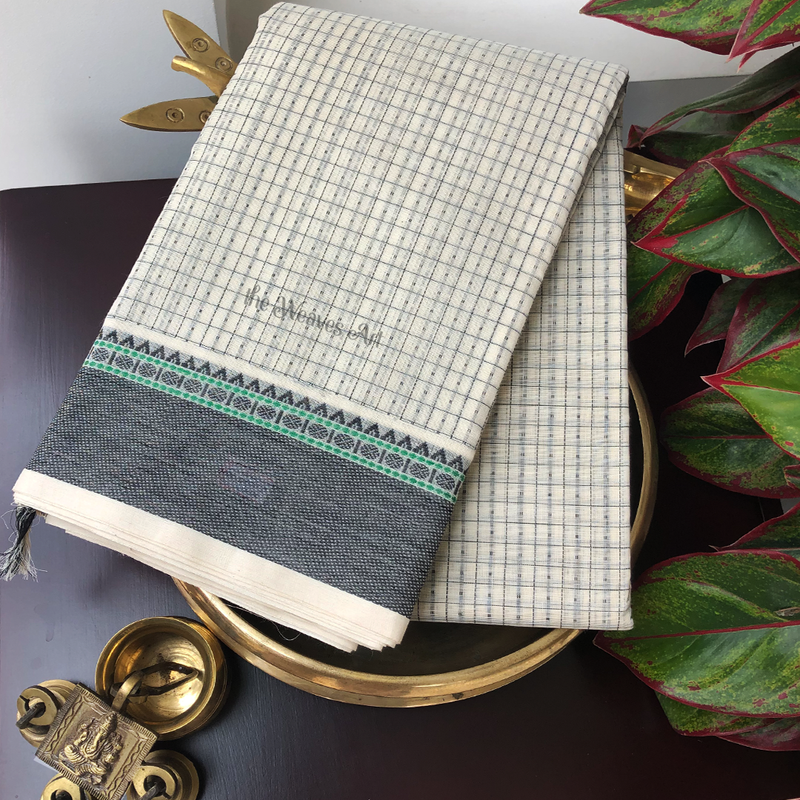 Cream Color Kanchi Cotton Saree