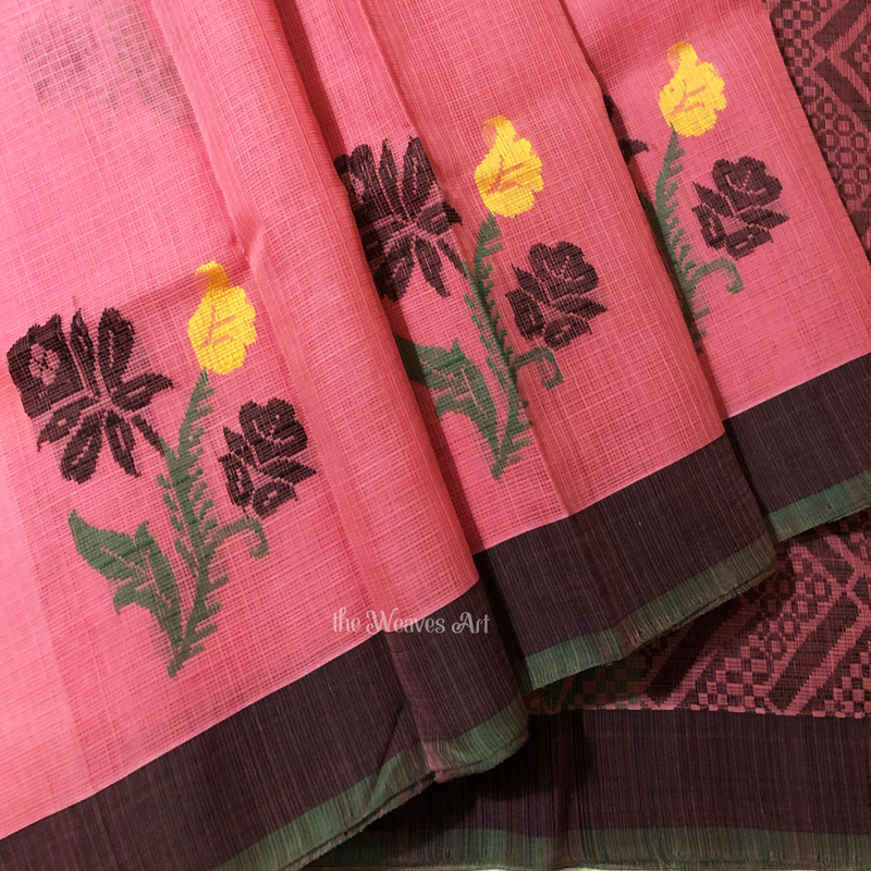 Pink Kota Cotton Saree