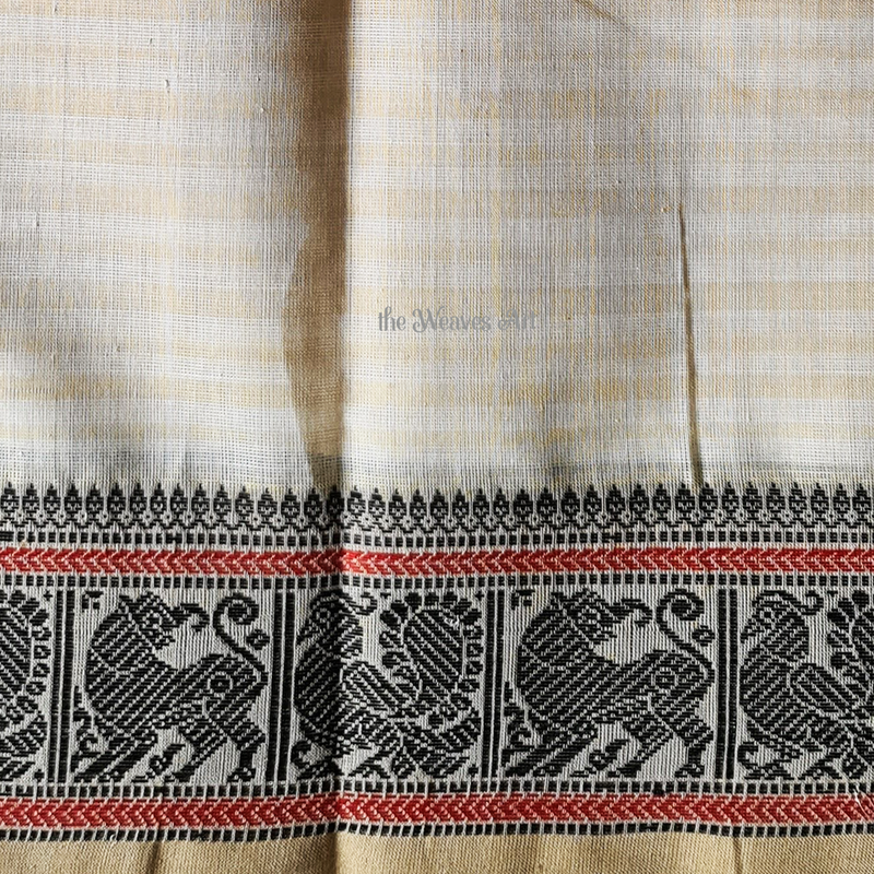 Handloom Vazhaipoo Stripes Kanchi Cotton Saree